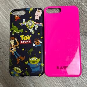 LAUT & Toy Story iPhone 7 Plus / 8 Plus Case Bundle Pink Black Disney Pixar